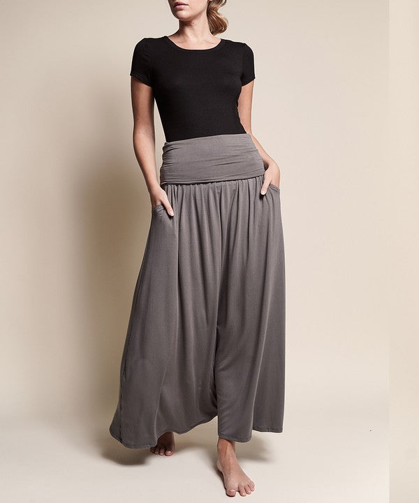 Fabina Bamboo Yoga Maxi Skirt – Mocha – S