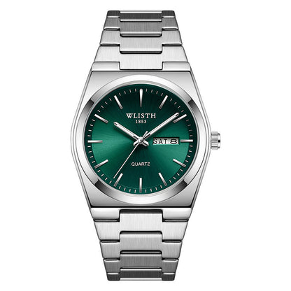 Men’s & Teens Stainless Steel Quartz Watch – Luminous & Waterproof - The Dock Drop