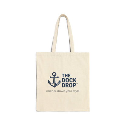 Nautical Cotton Canvas Tote Bag, Stylish Beach Tote, Eco-Friendly Shopping Bag, Cruise Essentials, Personalized Gift, Anchors Away