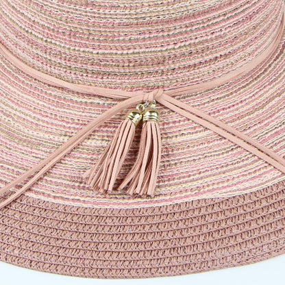Wide Brim Summer Sun Hat with Bow Accent