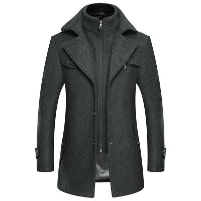 Men’s Classic Wool Blend Trench Coat – Timeless Outerwear for Every Season - The Dock Drop