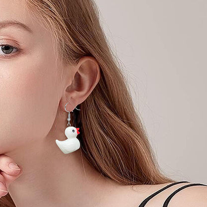 Pastel Duck Charm Earrings – Lightweight Dangle (6 Colors) - The Dock Drop