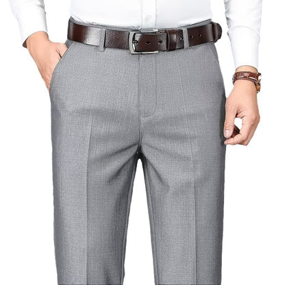 Anti-Wrinkle Dress Trousers – Classic Straight Leg - The Dock Drop