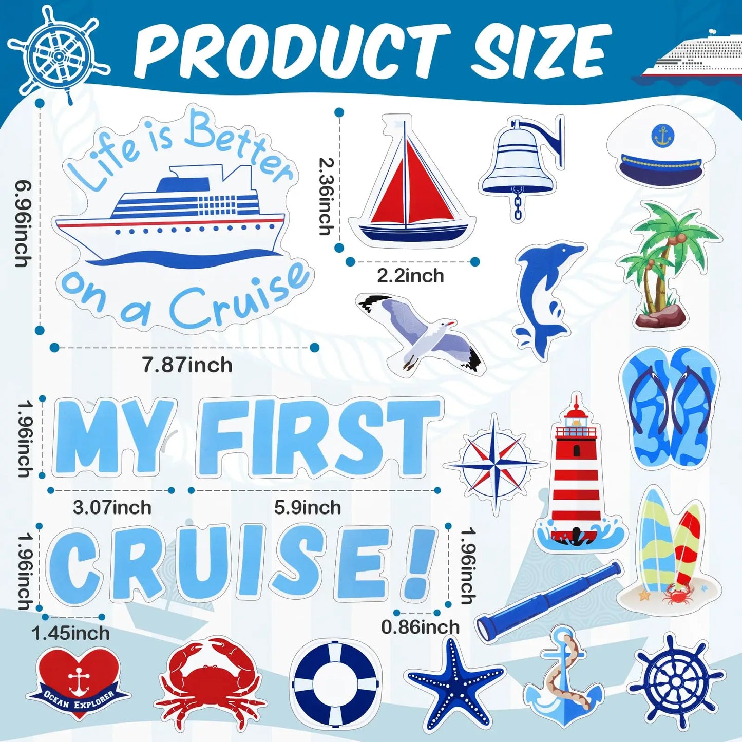 27 Pcs Cruise Door Magnets Decorations