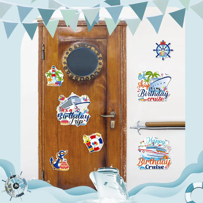 6 Pcs Cruise Birthday Door Magnet Set