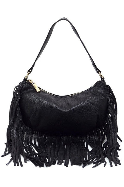 Fashion Fringe Shoulder Bag Hobo – Olive – One