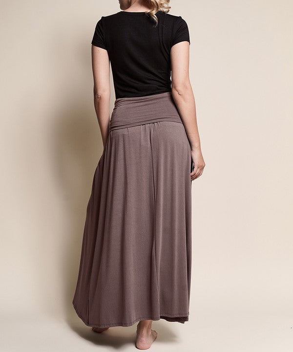 Fabina Bamboo Yoga Maxi Skirt – Dull Grey – M