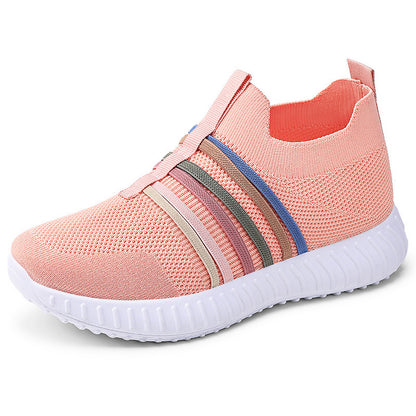 Women’s & Teens’ Casual Slip-On Sneakers – Breathable Mesh, Soft Sole