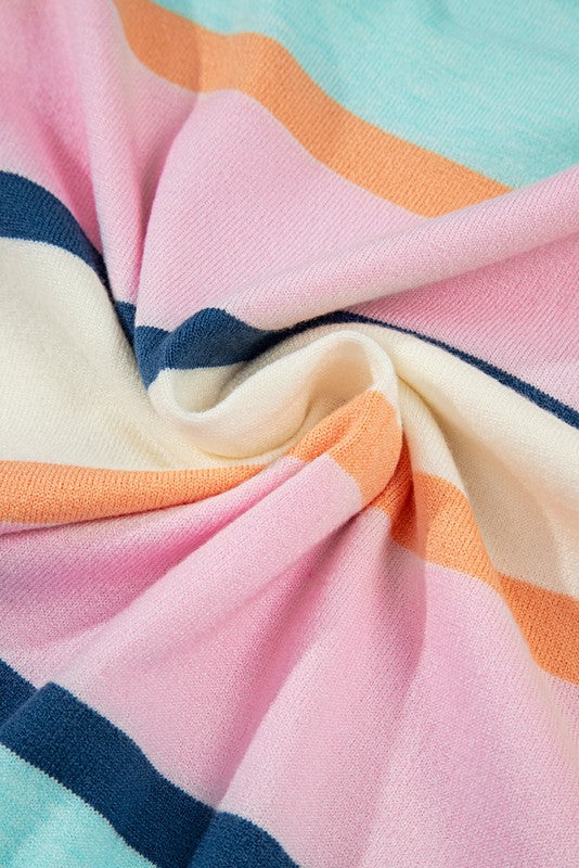 Striped Colorblock Knit Top