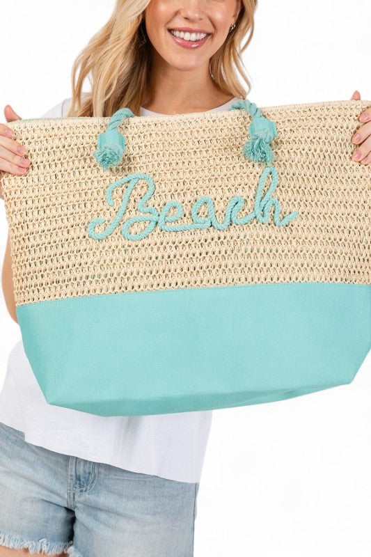 BEACH Crochet Summer Tote