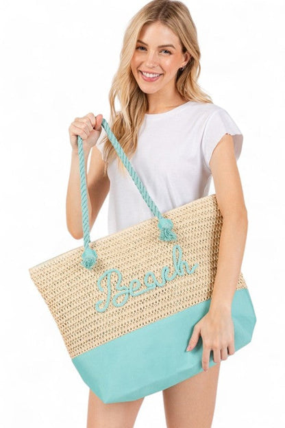 BEACH Crochet Summer Tote