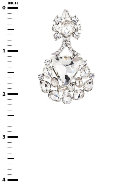 Mix Crystal Bridal Chandelier Earrings