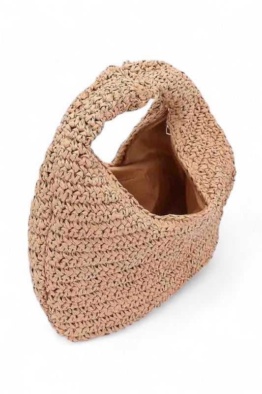 Faux Straw Summer Hobo Bag