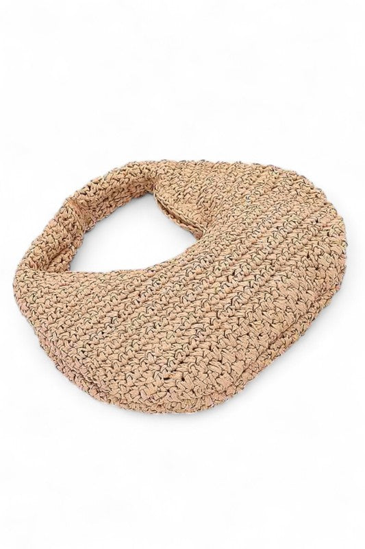 Faux Straw Summer Hobo Bag