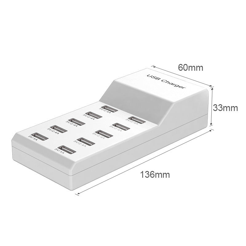 Multi-Port USB Charger – 8 Devices, One Outlet