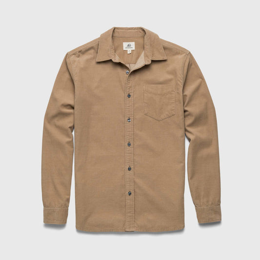 Brian Corduroy Shirt – Chinchilla, Soft Baby Cord, Long Sleeve - The Dock Drop