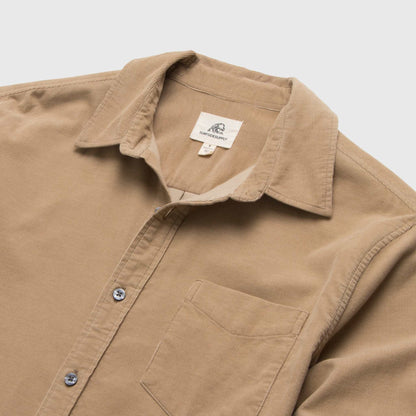 Brian Corduroy Shirt – Chinchilla, Soft Baby Cord, Long Sleeve - The Dock Drop