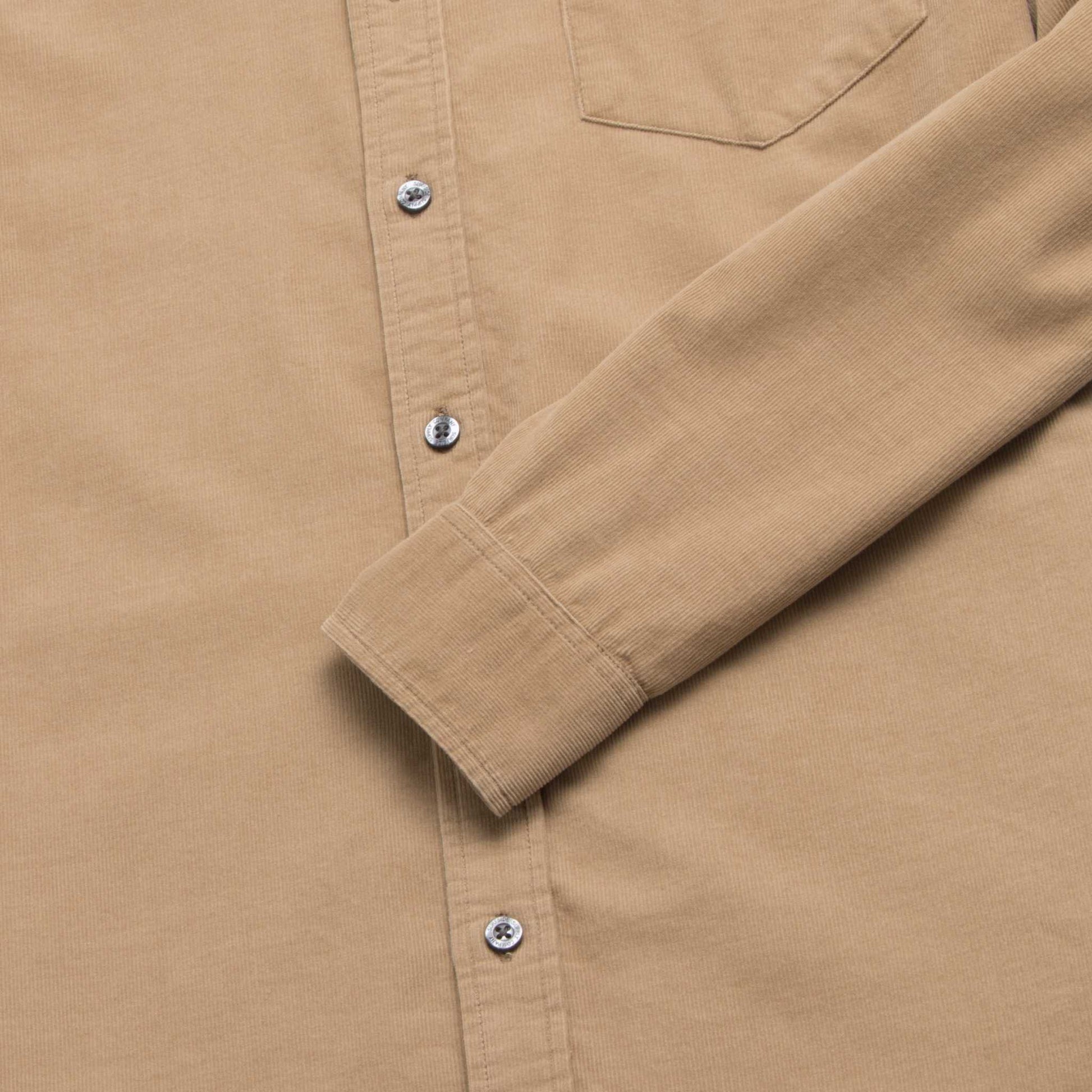 Brian Corduroy Shirt – Chinchilla, Soft Baby Cord, Long Sleeve - The Dock Drop