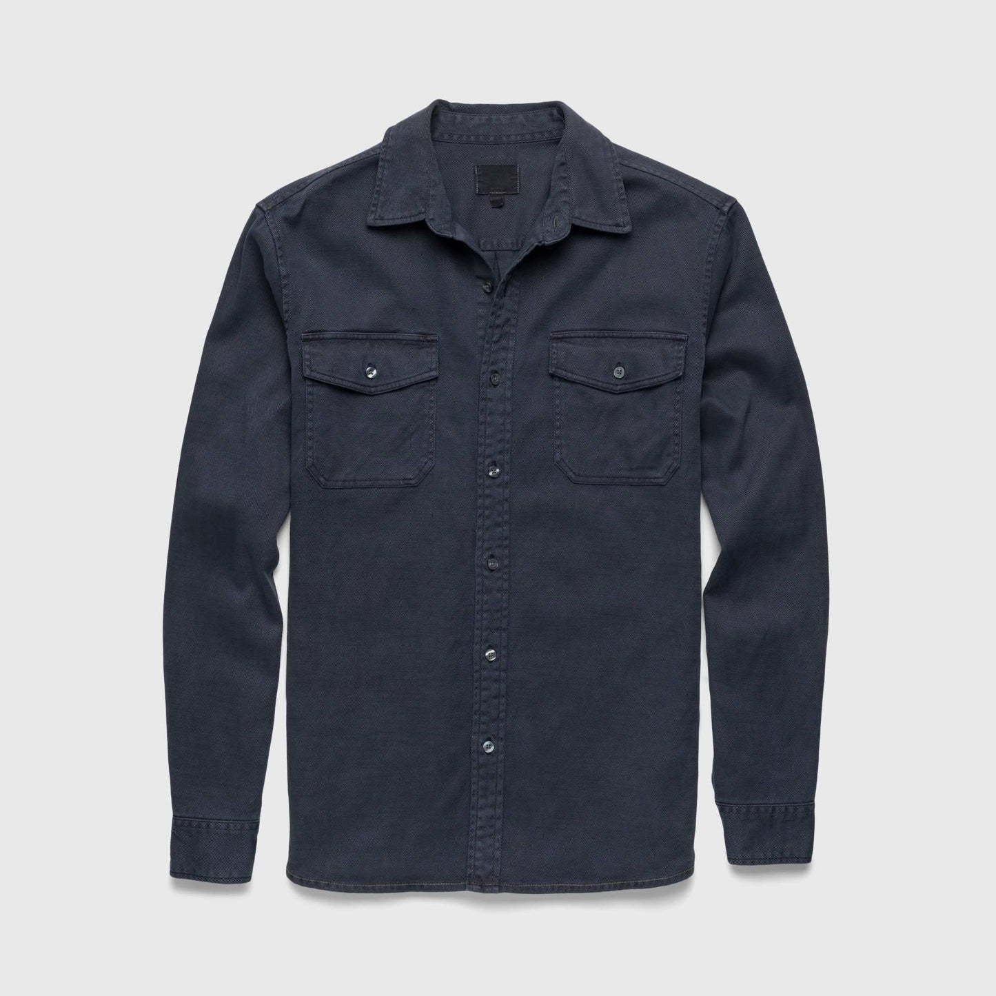 Jeb Tencel Shirt - Navy - The Dock Drop