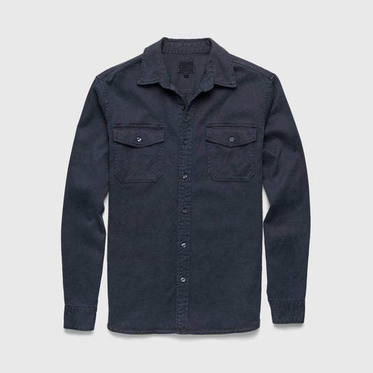 Jeb Tencel Shirt - Navy - The Dock Drop