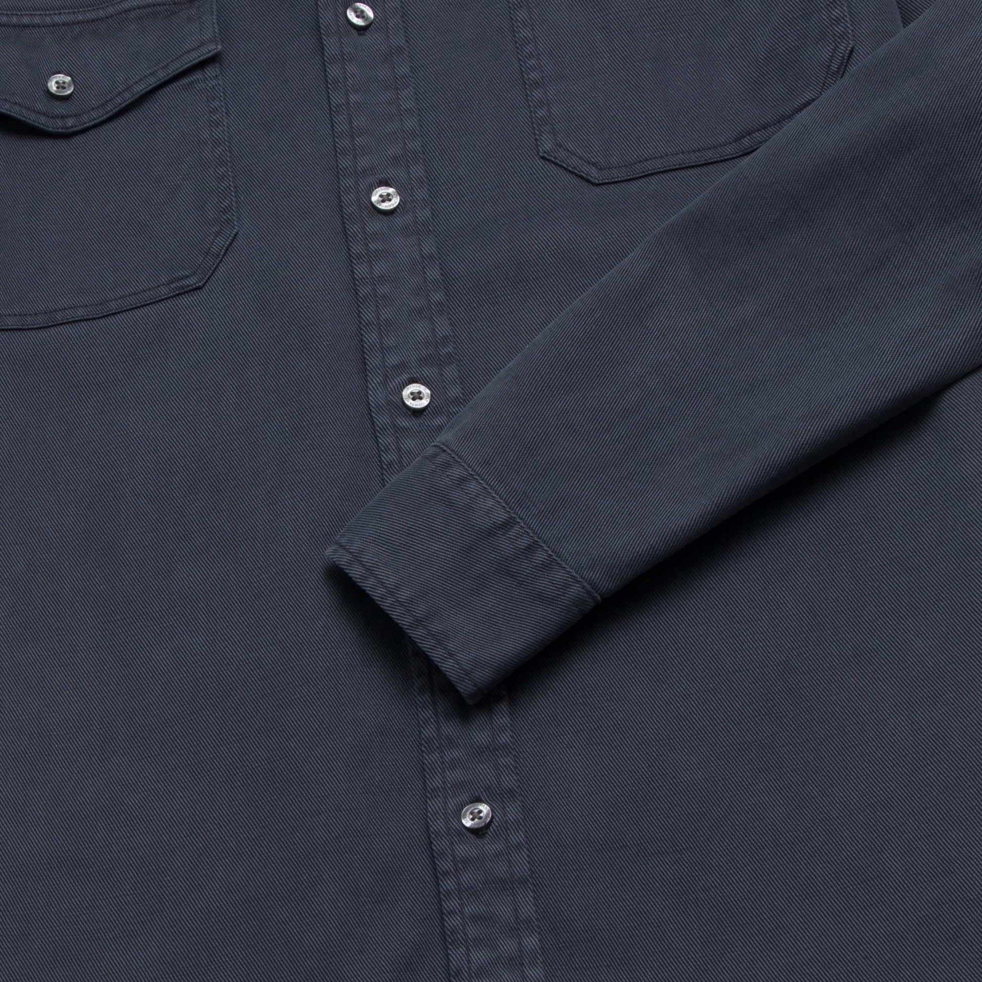 Jeb Tencel Shirt - Navy - The Dock Drop