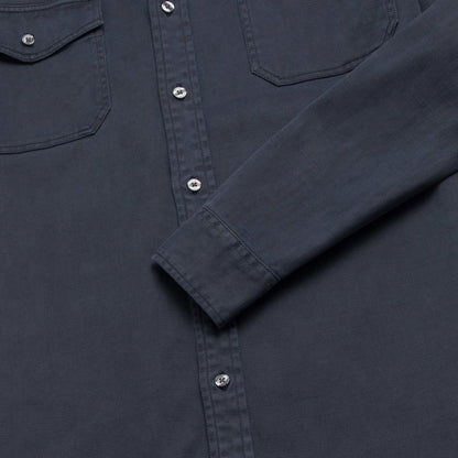 Jeb Tencel Shirt - Navy - The Dock Drop