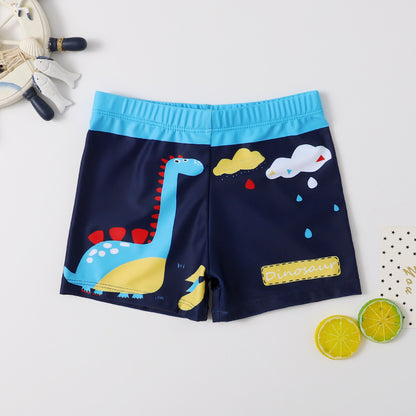 Dino Splash – Boys’ Quick-Dry Swim Trunks