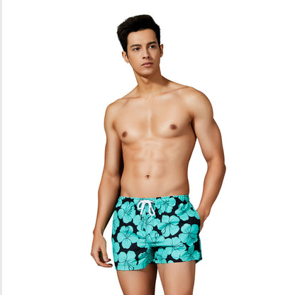 Tropical Print Swim Trunks – Quick-Dry Beach Shorts (S–3XL)