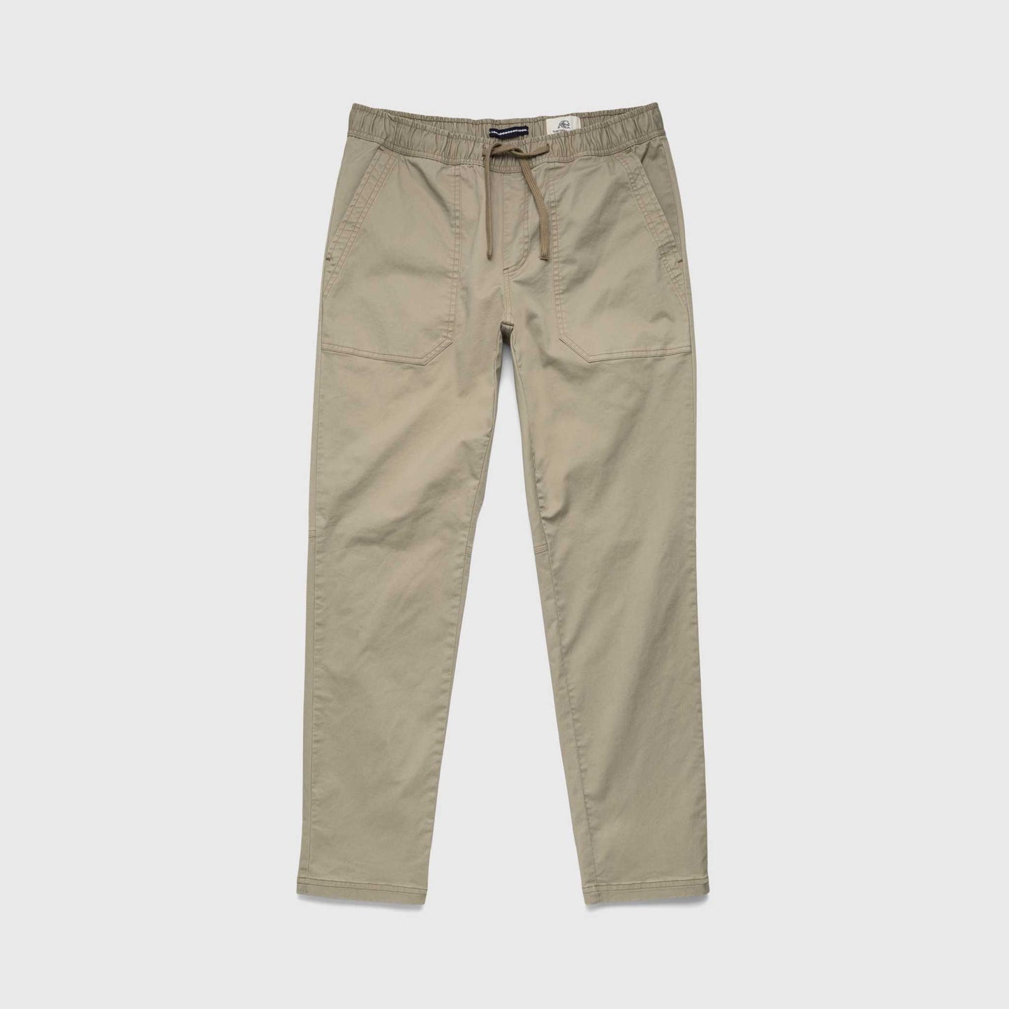 Tyler Poplin Utility Pant – Khaki, Soft Stretch, Jogger Fit - The Dock Drop