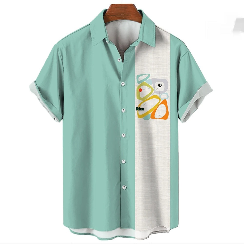 Two-Tone Stripe Resort Button-Up – Short Sleeve (S–2XL) - The Dock Drop