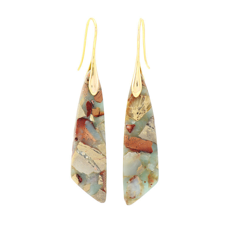 Natural Stone Drop Earrings – Lightweight, Ocean-Inspired Design - The Dock Drop