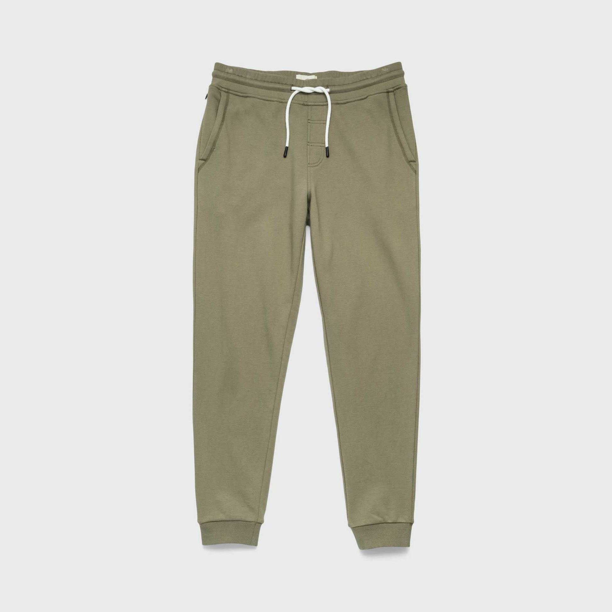 Dune Drawstring Terry Jogger - Lichen Green - The Dock Drop