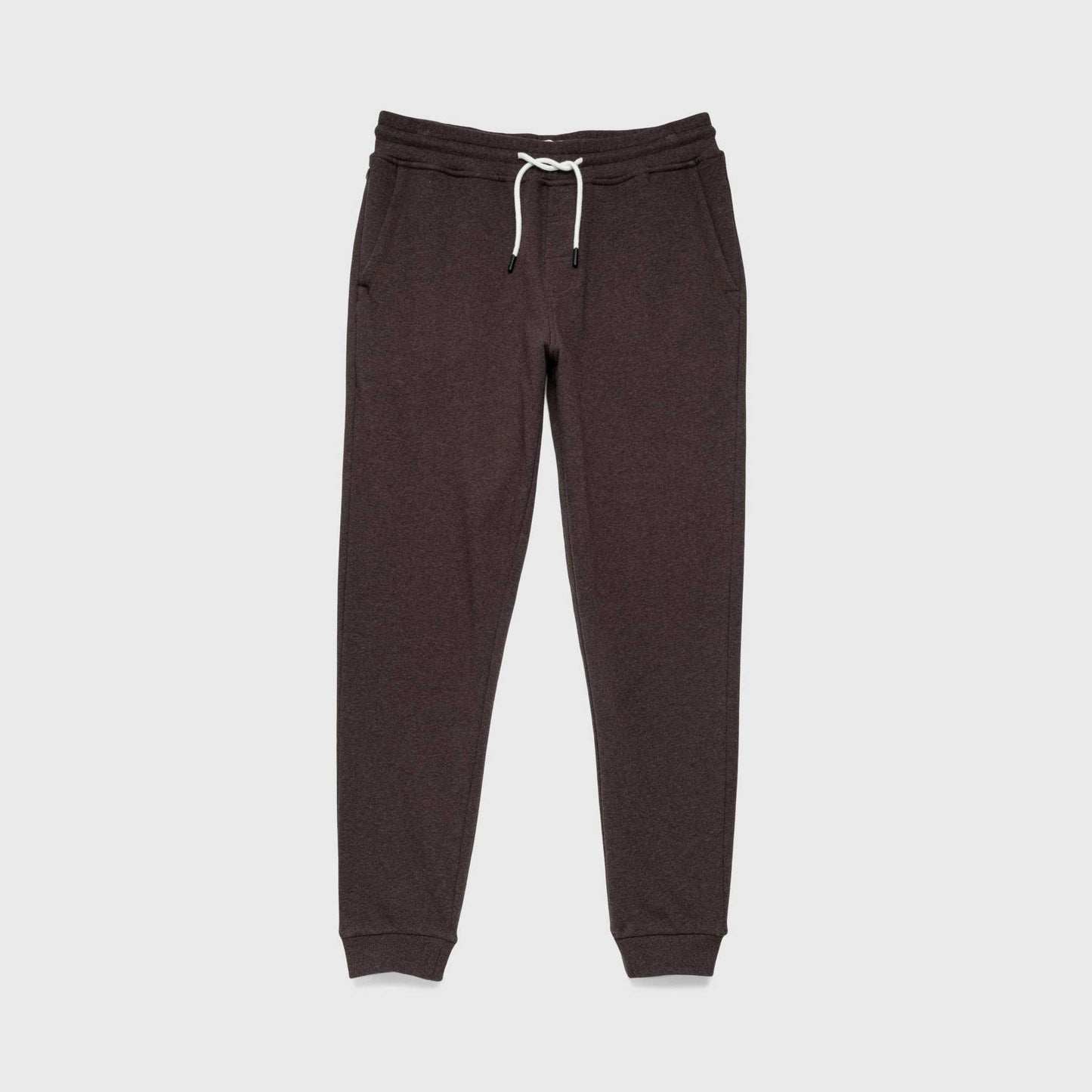 Dune Drawstring Terry Jogger – Brown Heather, Soft French Terry - The Dock Drop