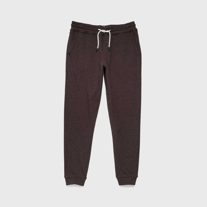 Dune Drawstring Terry Jogger – Brown Heather, Soft French Terry - The Dock Drop