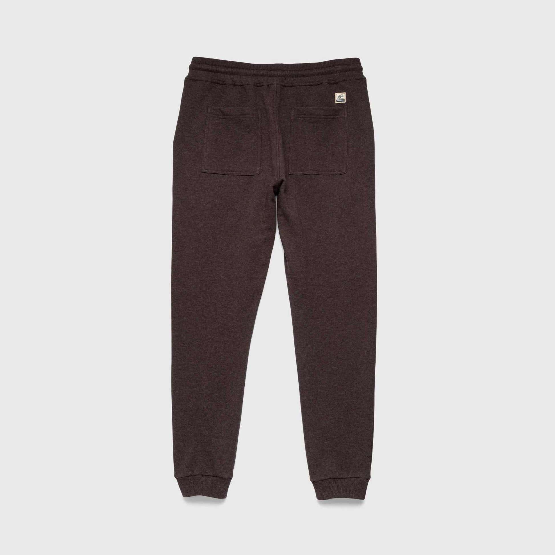 Dune Drawstring Terry Jogger – Brown Heather, Soft French Terry - The Dock Drop