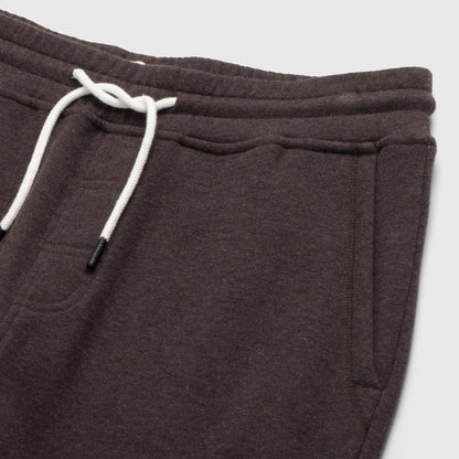 Dune Drawstring Terry Jogger – Brown Heather, Soft French Terry - The Dock Drop