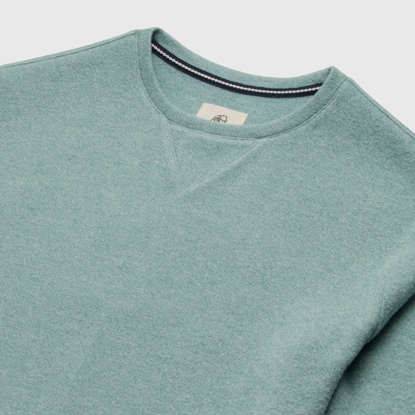 Butch Cashmist Crewneck - Aqua Heather - The Dock Drop