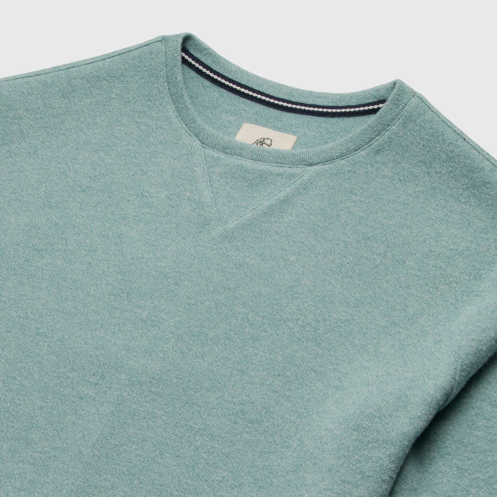 Butch Cashmist Crewneck - Aqua Heather - The Dock Drop