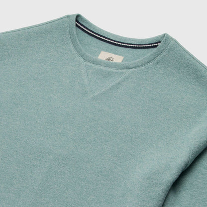 Butch Cashmist Crewneck - Aqua Heather - The Dock Drop