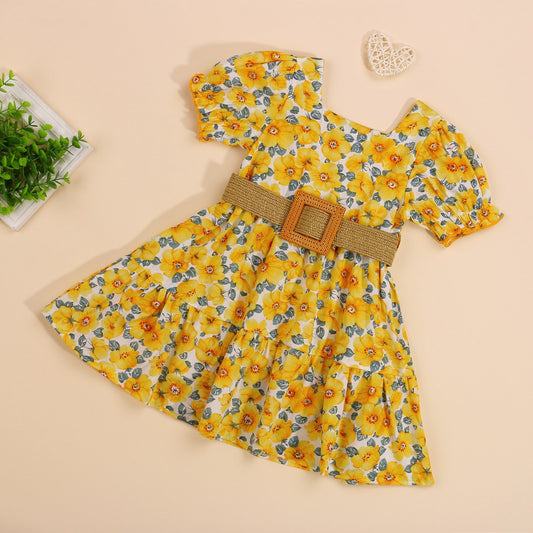 Sunshine Blooms Belted Dress