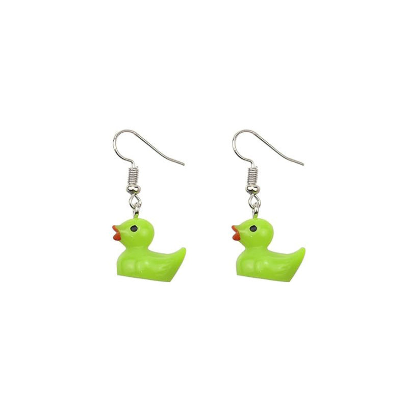 Pastel Duck Charm Earrings – Lightweight Dangle (6 Colors) - The Dock Drop