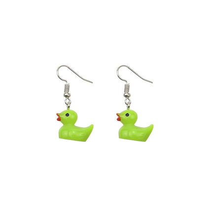 Pastel Duck Charm Earrings – Lightweight Dangle (6 Colors) - The Dock Drop