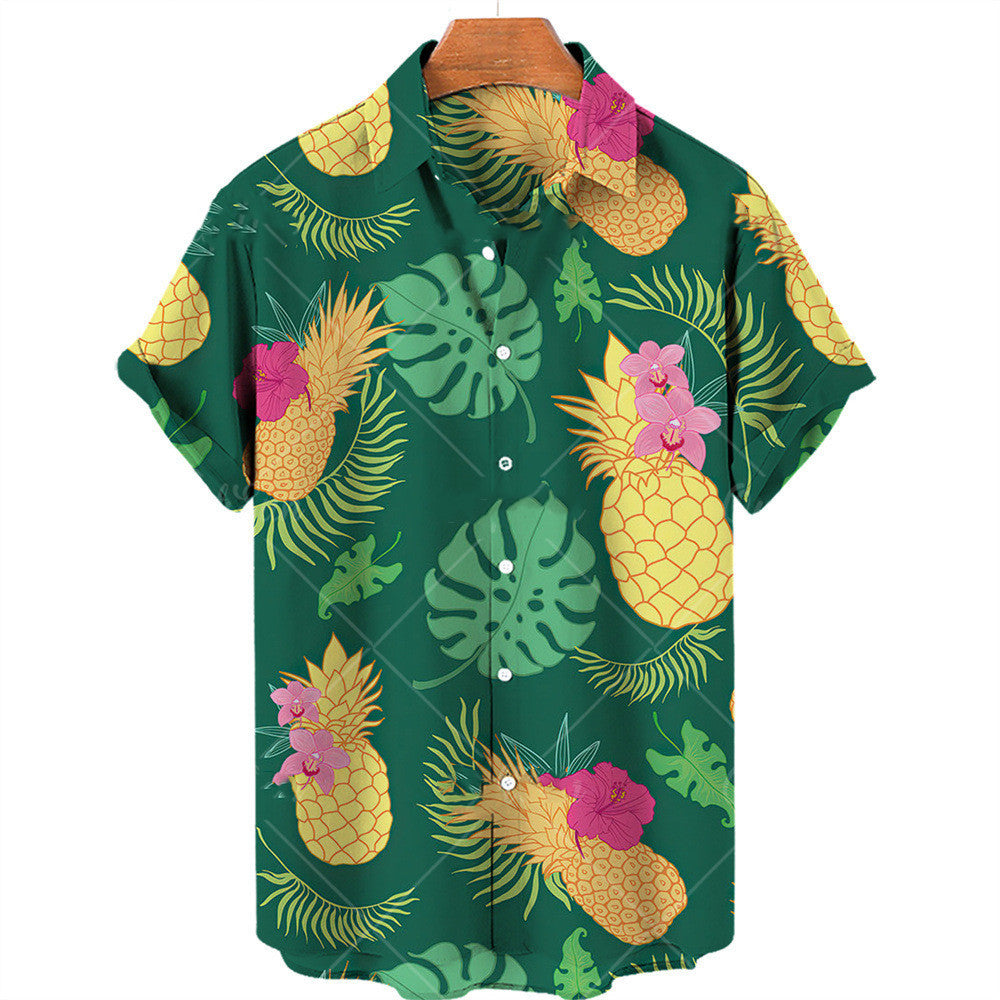 Fruit-Print Hawaiian Shirt – Lightweight & Breathable - The Dock Drop