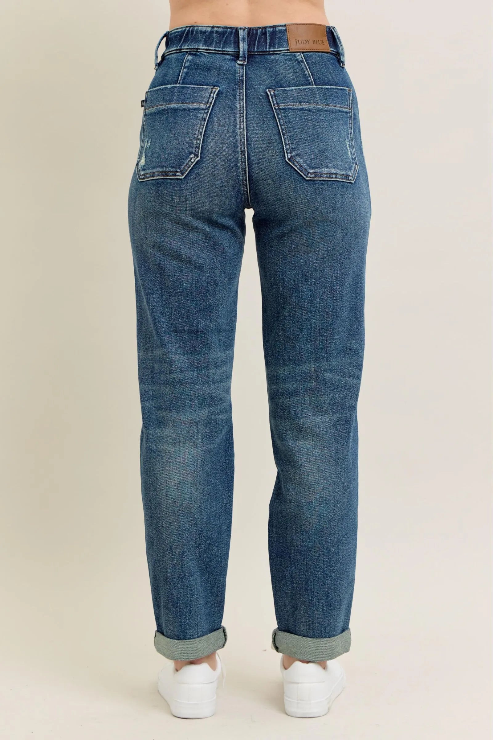 Judy Blue Vintage Wash Jeans W/ Drawstring – Dark – 5/27