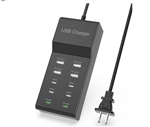 Multi-Port USB Charger – 8 Devices, One Outlet