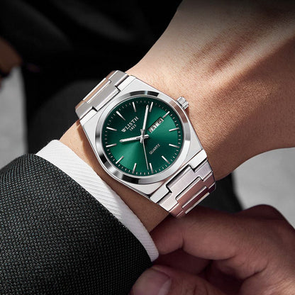 Men’s & Teens Stainless Steel Quartz Watch – Luminous & Waterproof - The Dock Drop