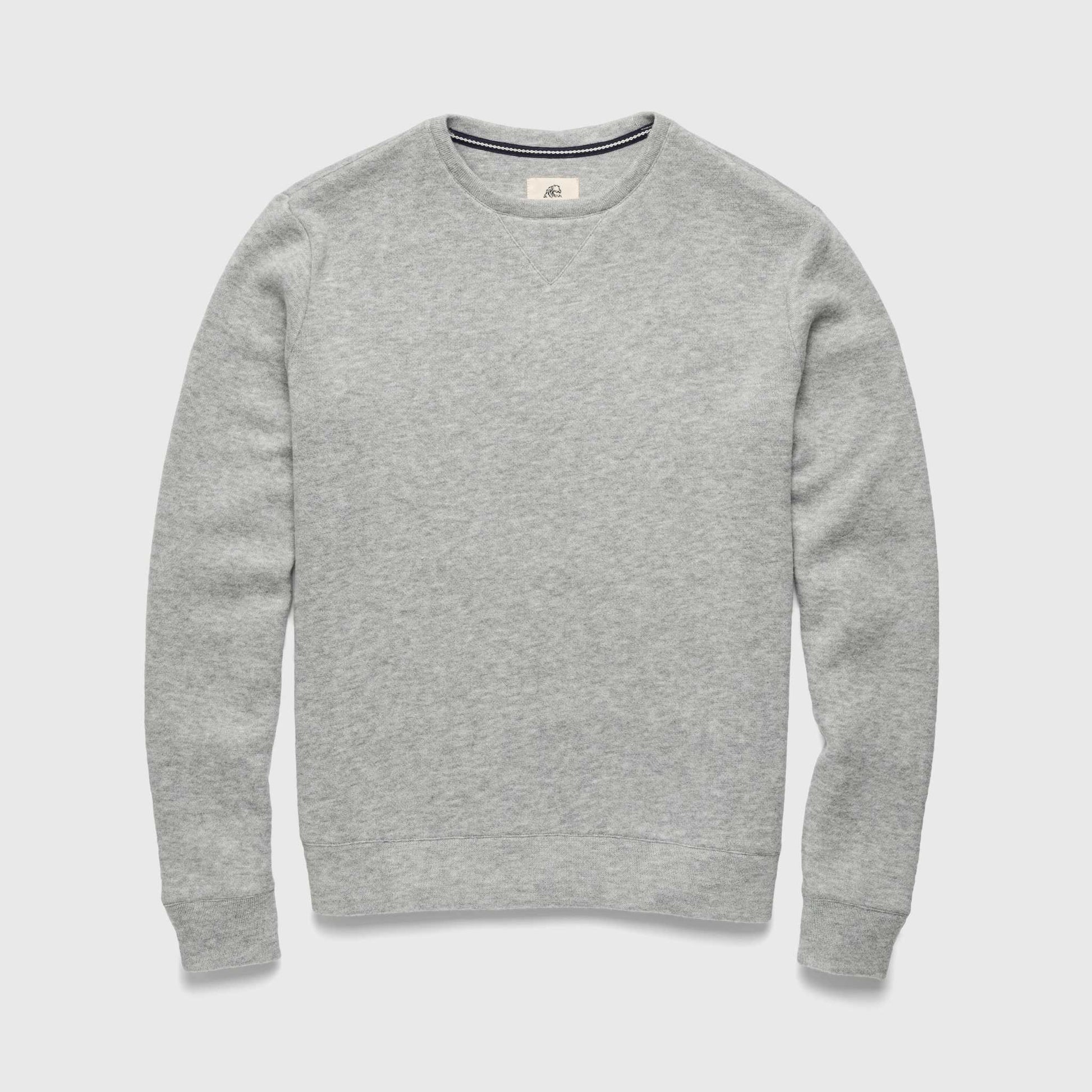 Butch Cashmist Crewneck - Heather Grey - The Dock Drop