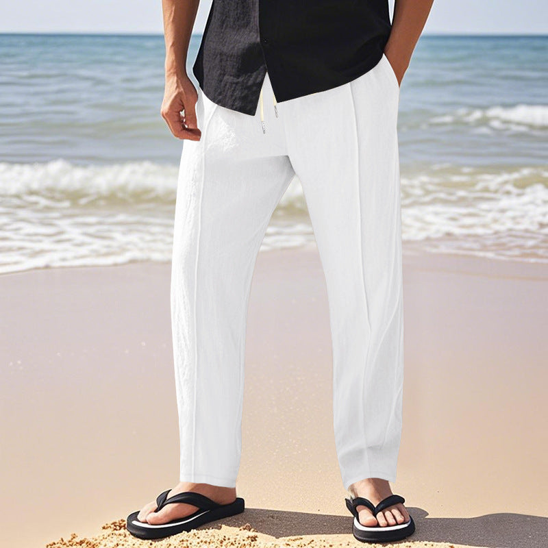 Harbor Drift™ Men’s Wide-Leg Linen Pants – Relaxed Coastal Fit - The Dock Drop