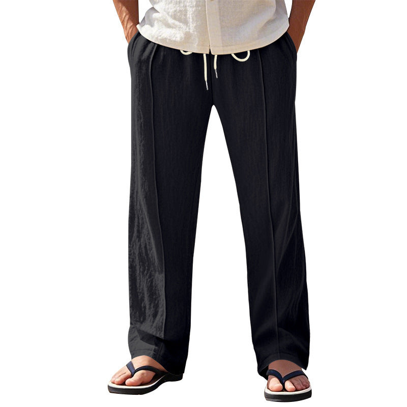 Harbor Drift™ Men’s Wide-Leg Linen Pants – Relaxed Coastal Fit - The Dock Drop