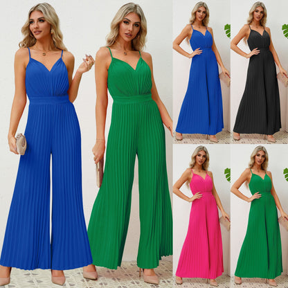 Midnight Flow™ Pleated Jumpsuit